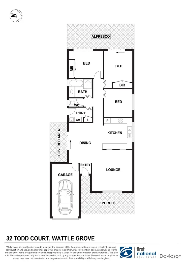 Floorplan of Homely house listing, 32 Todd Court, Wattle Grove NSW 2173