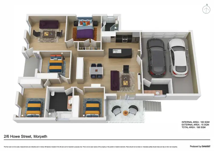 Floorplan of Homely townhouse listing, 2/6 Howe Place, Morpeth NSW 2321