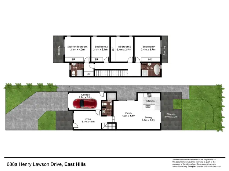 Floorplan of Homely semi-detached listing, 688a Henry Lawson Drive, East Hills NSW 2213