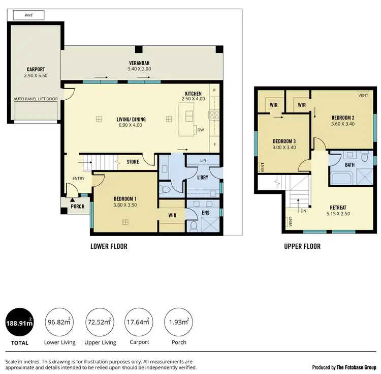 Floorplan of Homely townhouse listing, 3C Palmer Avenue, Kilburn SA 5084