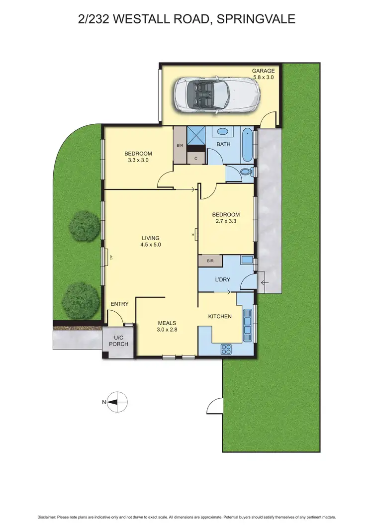 Floorplan of Homely unit listing, 1/232 Westall Road, Springvale VIC 3171