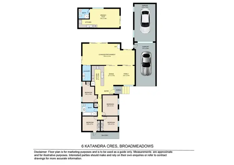 Floorplan of Homely house listing, 6 Katandra Crescent, Broadmeadows VIC 3047