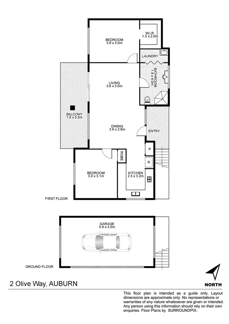 Floorplan of Homely apartment listing, 2 Olive Way, Auburn NSW 2144