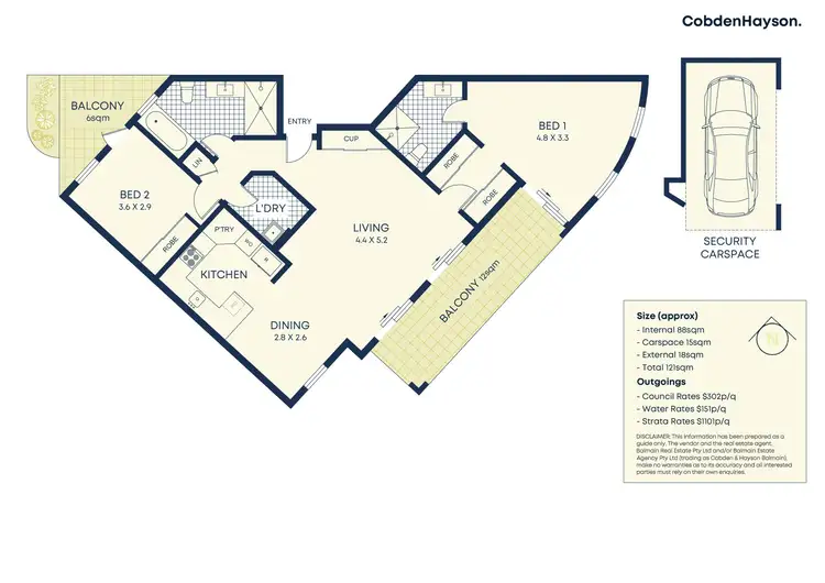 Floorplan of Homely apartment listing, 85/3 Hyam Street, Balmain NSW 2041