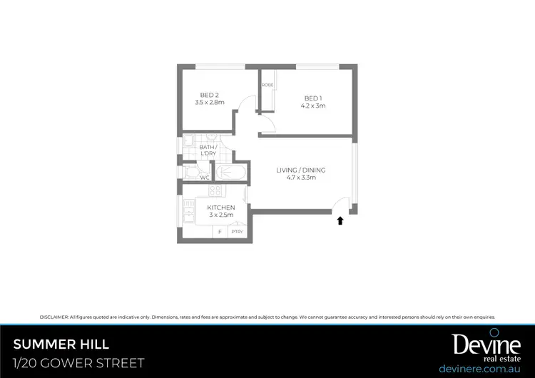 Floorplan of Homely apartment listing, 1/20 Gower Street, Summer Hill NSW 2130