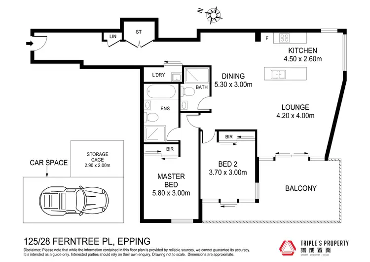 Floorplan of Homely apartment listing, 125/28 Ferntree Place, Epping NSW 2121