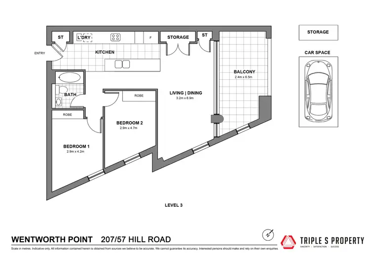 Floorplan of Homely apartment listing, 207/57 Hill Road, Wentworth Point NSW 2127