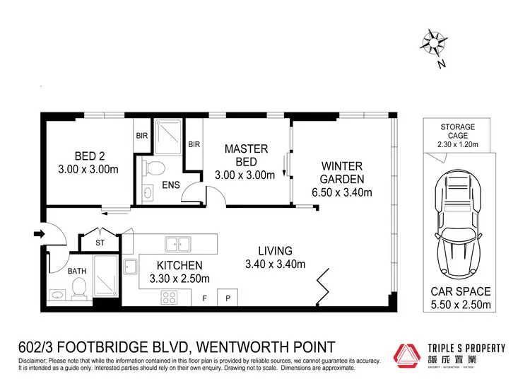 Floorplan of Homely apartment listing, 602/3 Footbridge Boulevard, Wentworth Point NSW 2127
