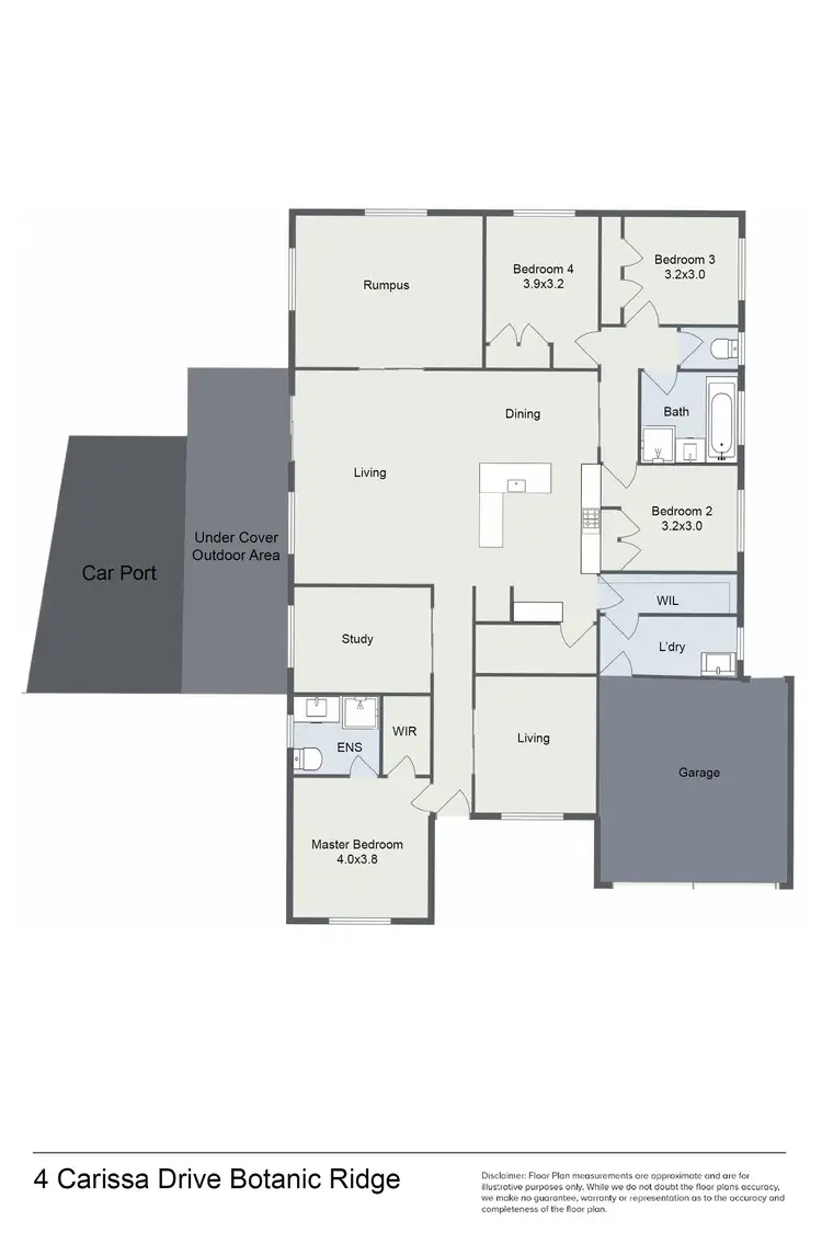 Floorplan of Homely house listing, 4 Carissa Drive, Botanic Ridge VIC 3977