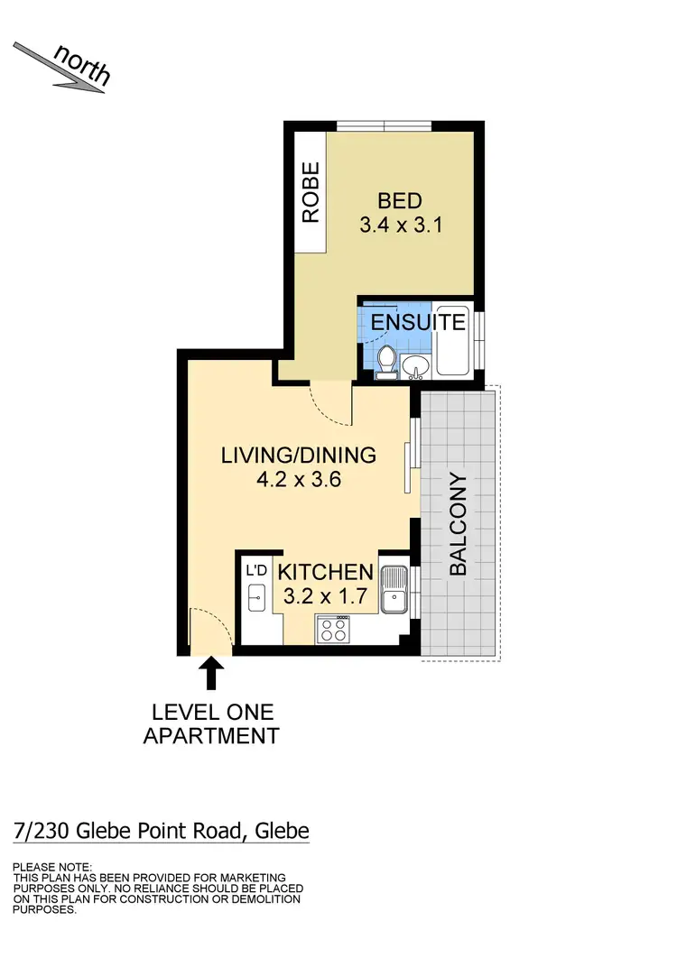 Floorplan of Homely apartment listing, 7/230 Glebe Point Road, Glebe NSW 2037