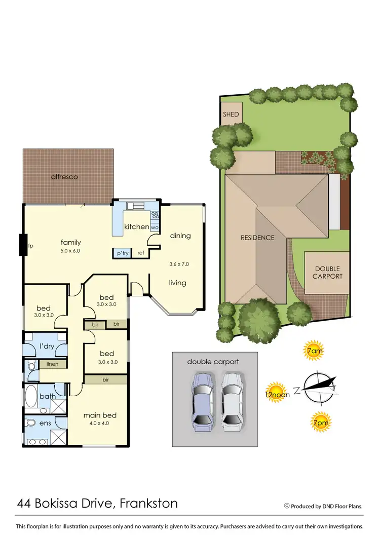 Floorplan of Homely house listing, 44 Bokissa Drive, Frankston VIC 3199