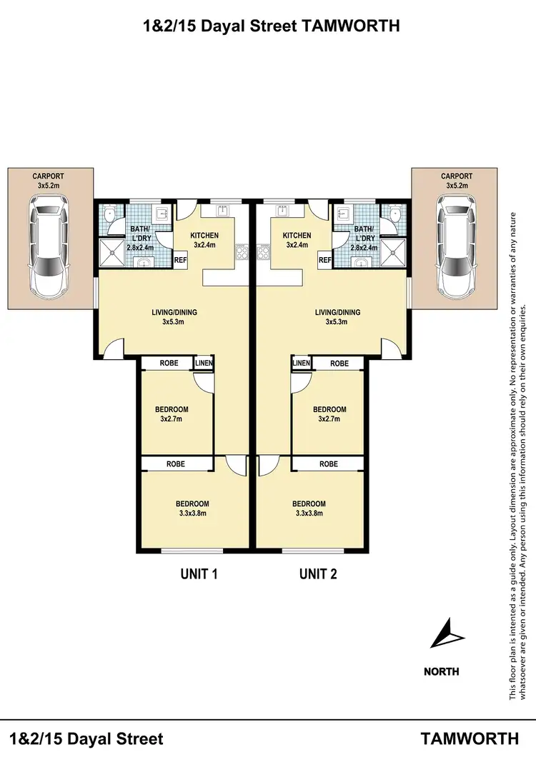 Floorplan of Homely house listing, 1 & 2/15 Dayal Street, Tamworth NSW 2340