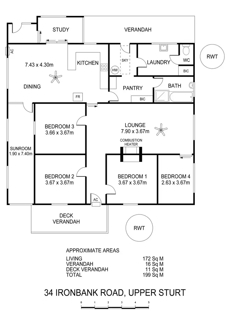 Floorplan of Homely rural property listing, 34 Ironbank Road, Upper Sturt SA 5156