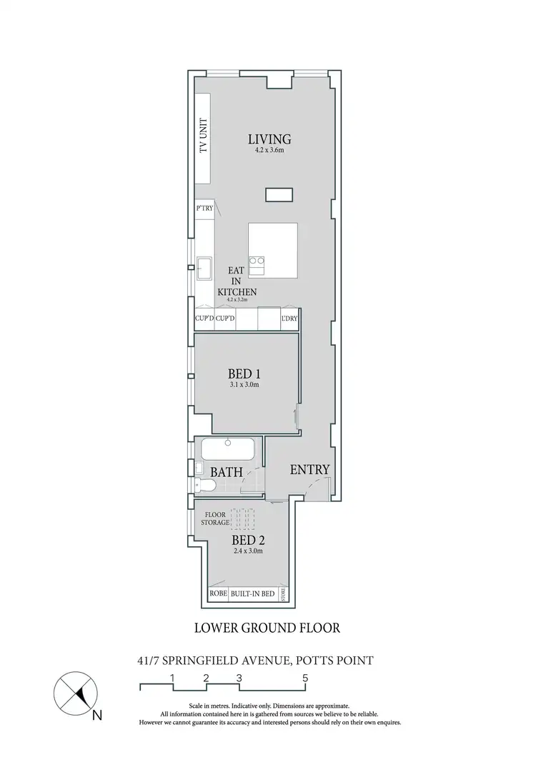 Floorplan of Homely apartment listing, 41/7 Springfield Avenue, Potts Point NSW 2011