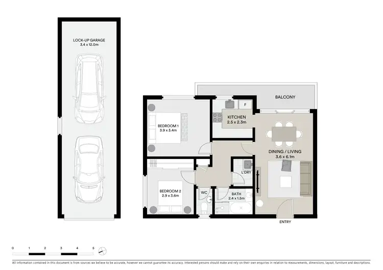 Floorplan of Homely unit listing, 6/6-8 Queens Road, Brighton-Le-Sands NSW 2216