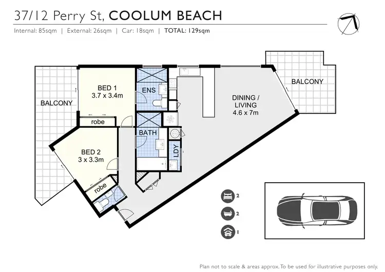 Floorplan of Homely unit listing, 37/12 Perry Street, Coolum Beach QLD 4573