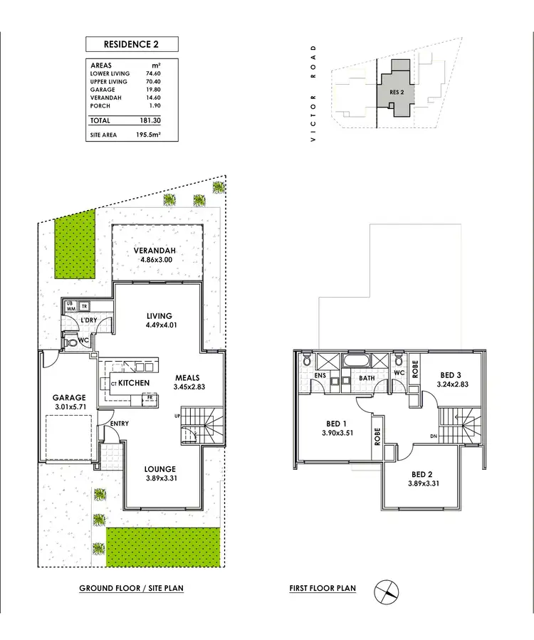 Floorplan of Homely townhouse listing, 2b Cabarita Avenue, Campbelltown SA 5074