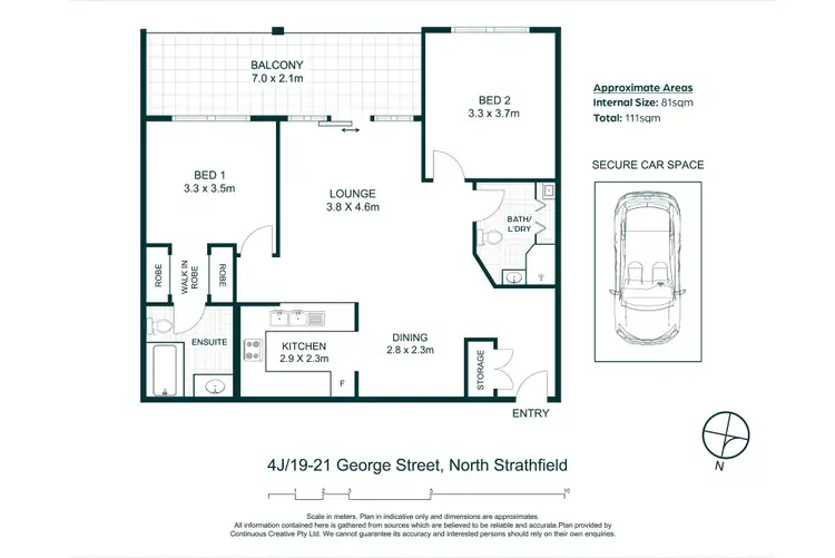 Floorplan of Homely unit listing, 4J/19-21 George Street, North Strathfield NSW 2137