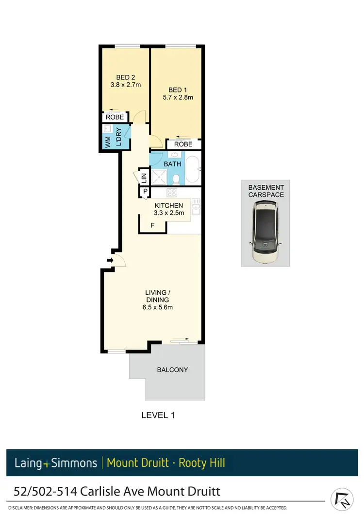 Floorplan of Homely unit listing, 52/502-514 Carlisle Avenue, Mount Druitt NSW 2770