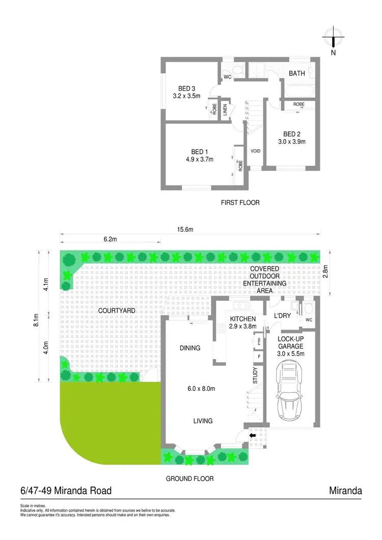 Floorplan of Homely townhouse listing, 6/47-49 Miranda Road, Miranda NSW 2228