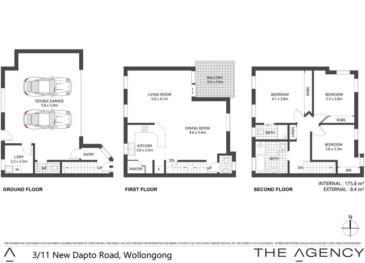 Floorplan of Homely townhouse listing, 3/11 New Dapto Road, Wollongong NSW 2500