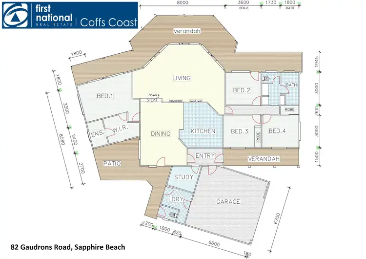 Floorplan of Homely house listing, 82 Gaudrons Road, Sapphire Beach NSW 2450