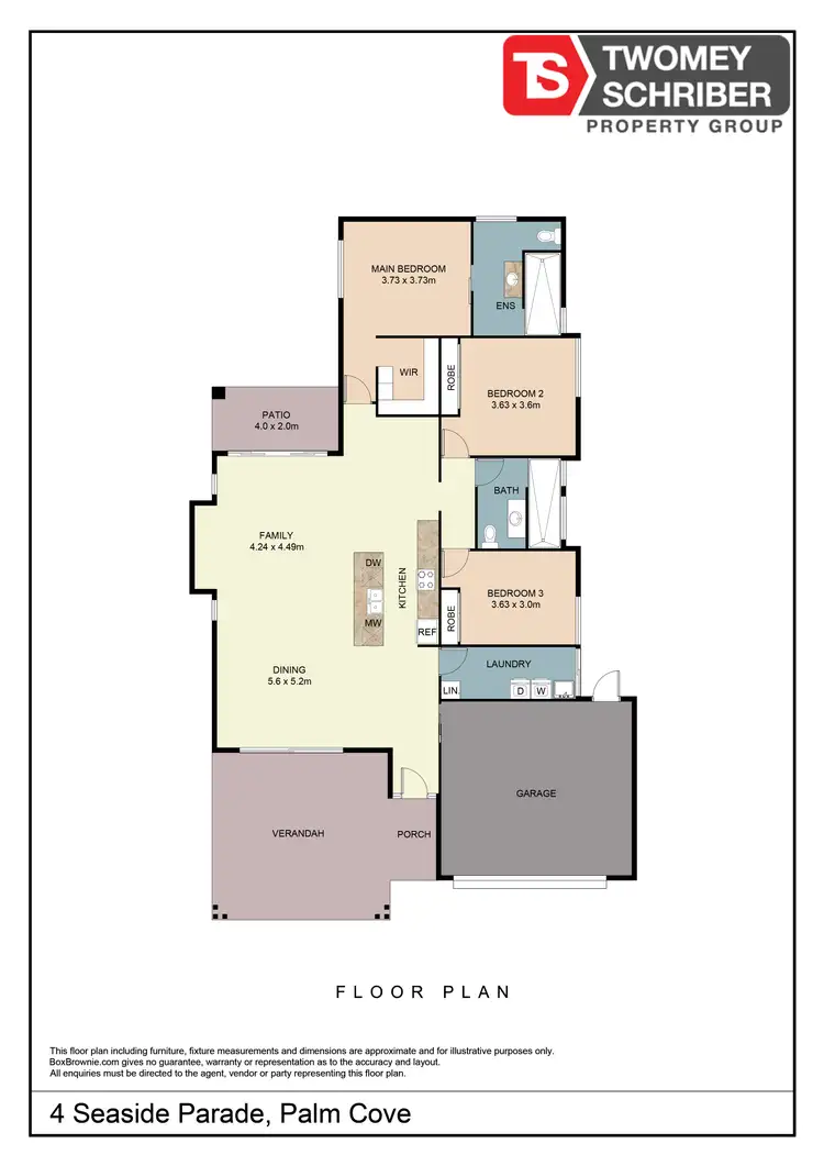 Floorplan of Homely house listing, 4 Seaside Parade, Palm Cove QLD 4879