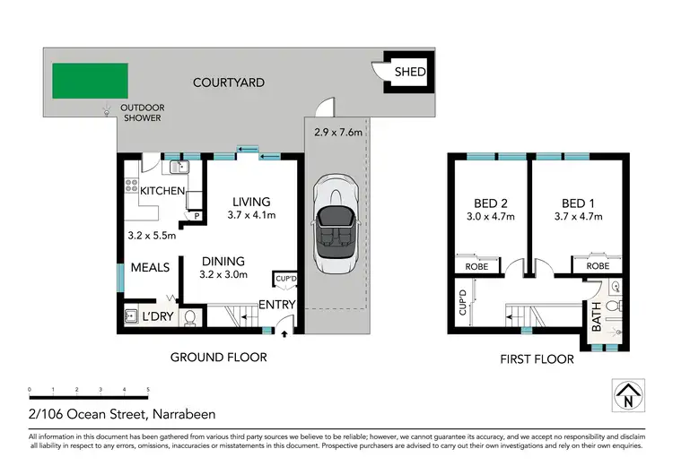Floorplan of Homely townhouse listing, 2/106 Ocean Street, Narrabeen NSW 2101