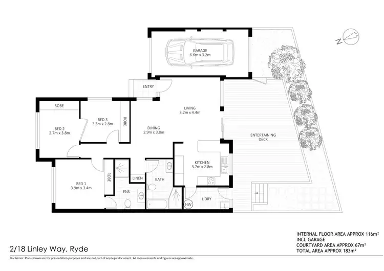 Floorplan of Homely villa listing, 2/18 Linley Way, Ryde NSW 2112