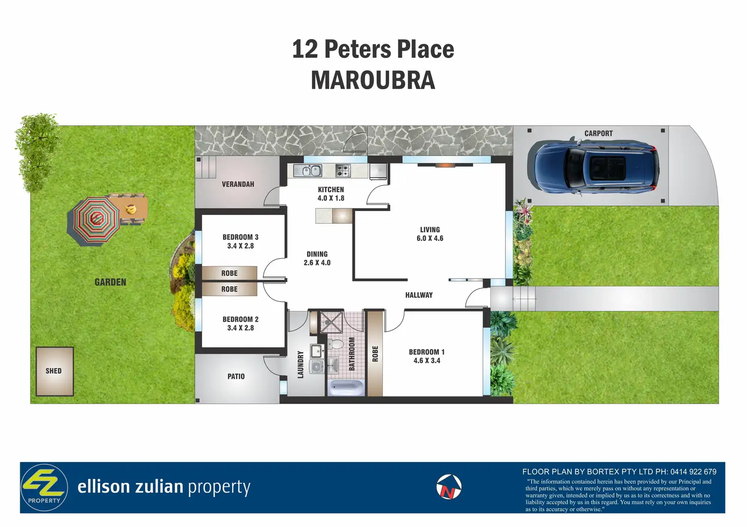 Floorplan of Homely house listing, 12 Peters Place, Maroubra NSW 2035
