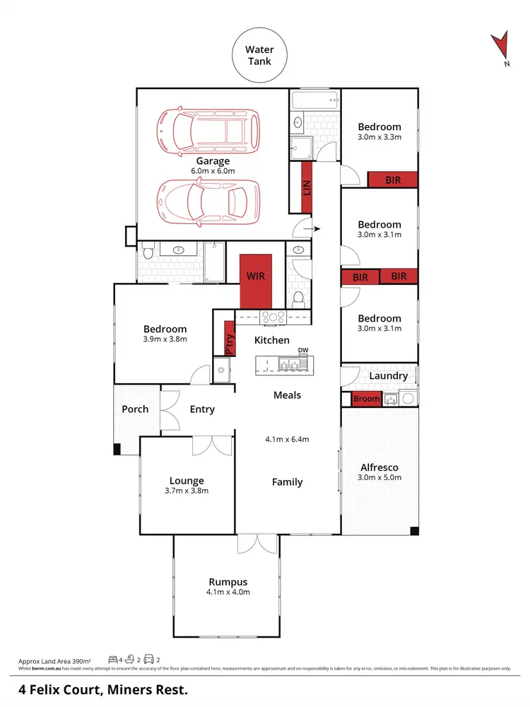 Floorplan of Homely house listing, 4 Felix Court, Miners Rest VIC 3352