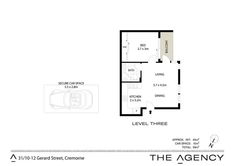 Floorplan of Homely unit listing, 31/10-12 Gerard Street, Cremorne NSW 2090