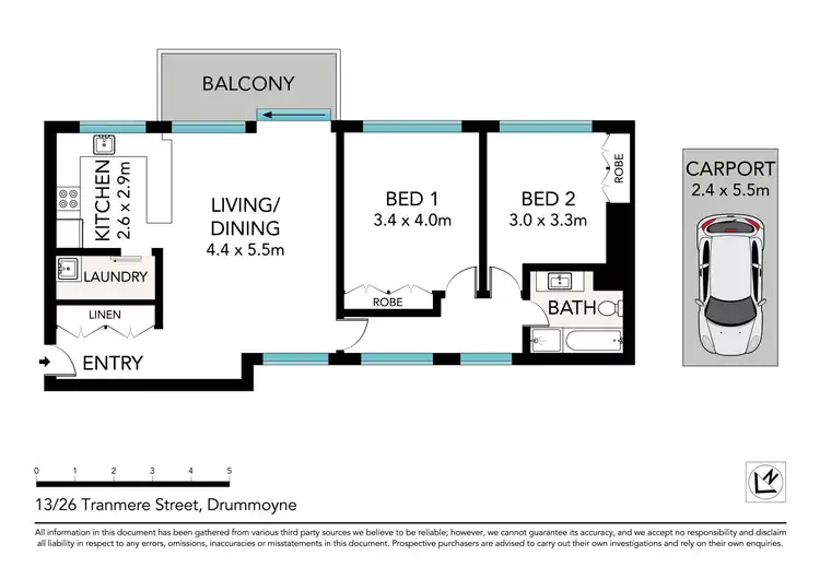 Floorplan of Homely unit listing, 13/26 Tranmere Street, Drummoyne NSW 2047