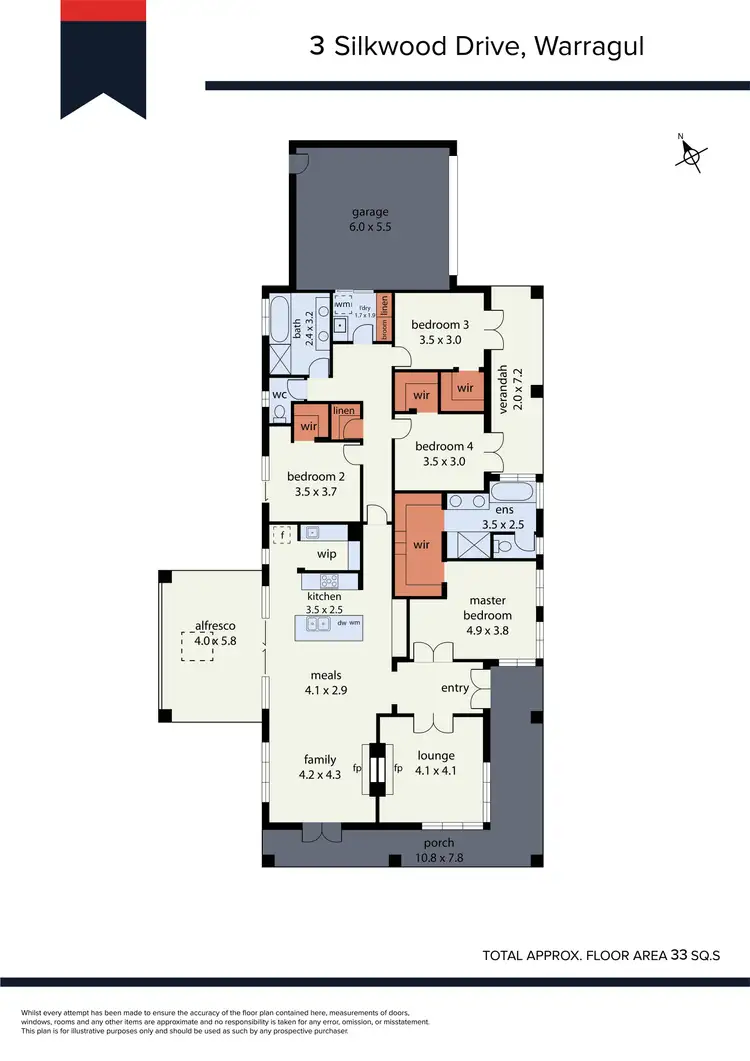 Floorplan of Homely house listing, 3 Silkwood Drive, Warragul VIC 3820