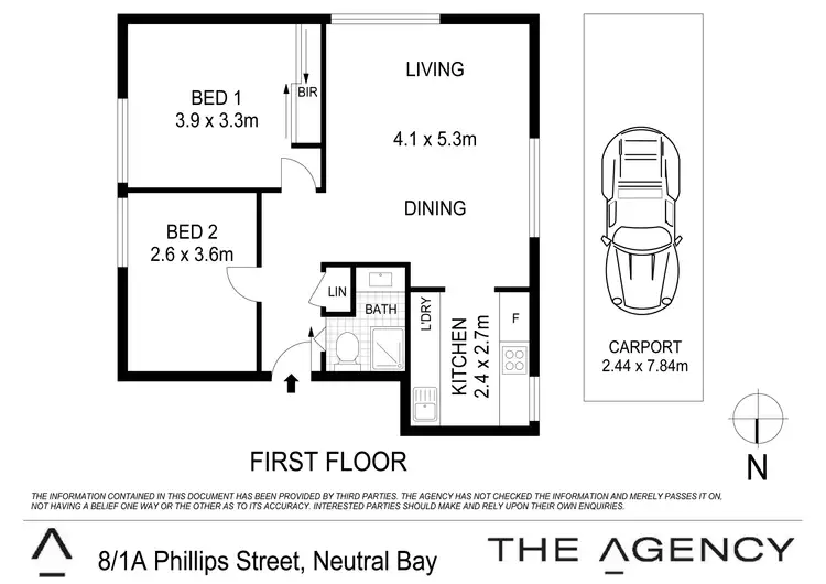 Floorplan of Homely apartment listing, 8/1A Phillips Street, Neutral Bay NSW 2089