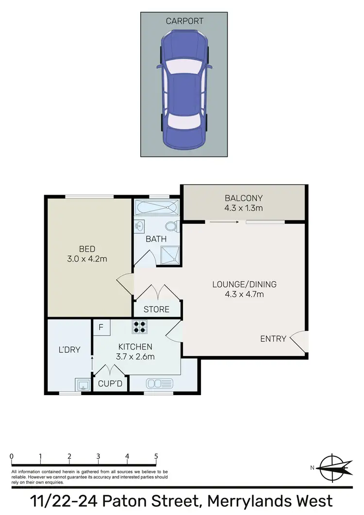 Floorplan of Homely unit listing, 11/22-24 Paton Street, Merrylands NSW 2160