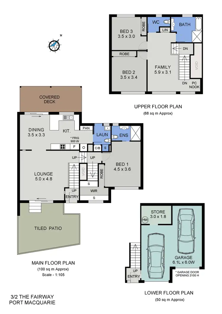 Floorplan of Homely townhouse listing, 3/2 The Fairway, Port Macquarie NSW 2444