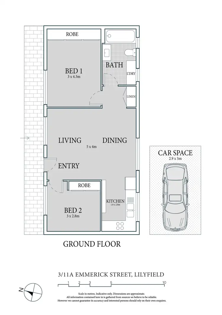 Floorplan of Homely apartment listing, 3/11A Emmerick Street, Lilyfield NSW 2040