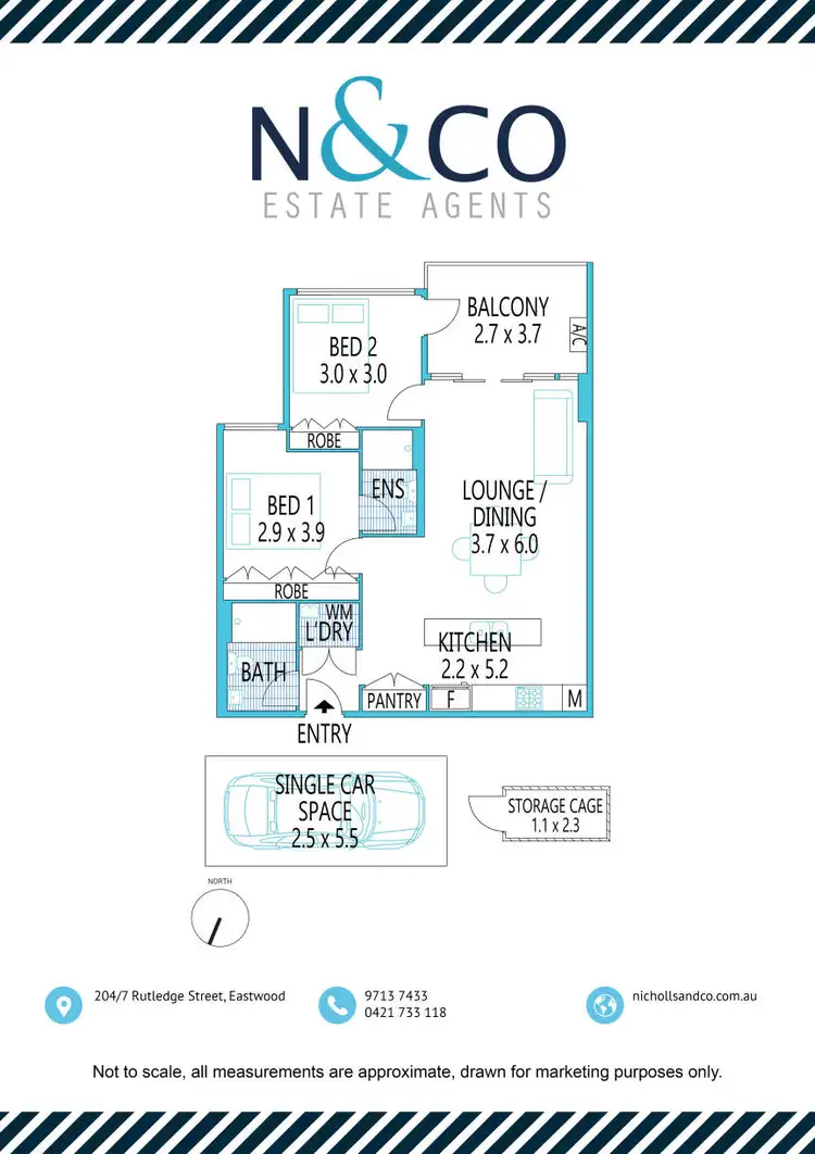 Floorplan of Homely apartment listing, 204/7 Rutledge Street, Eastwood NSW 2122