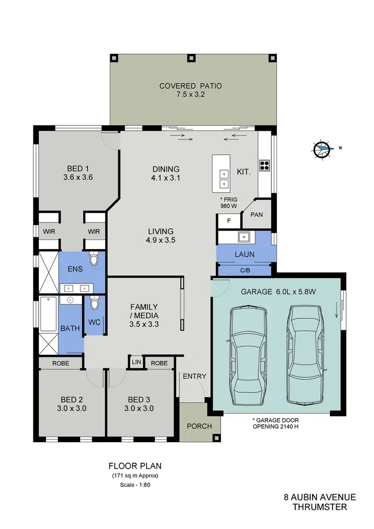 Floorplan of Homely house listing, 8 Aubin Avenue, Thrumster NSW 2444
