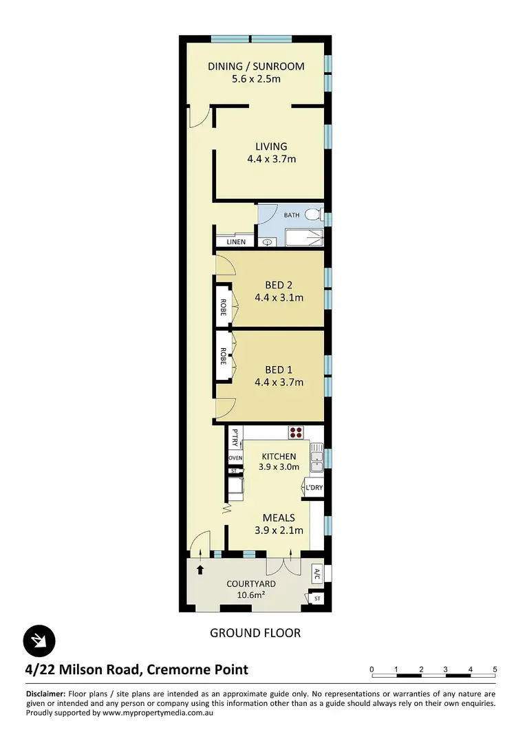 Floorplan of Homely apartment listing, 4/22 Milson Road, Cremorne Point NSW 2090