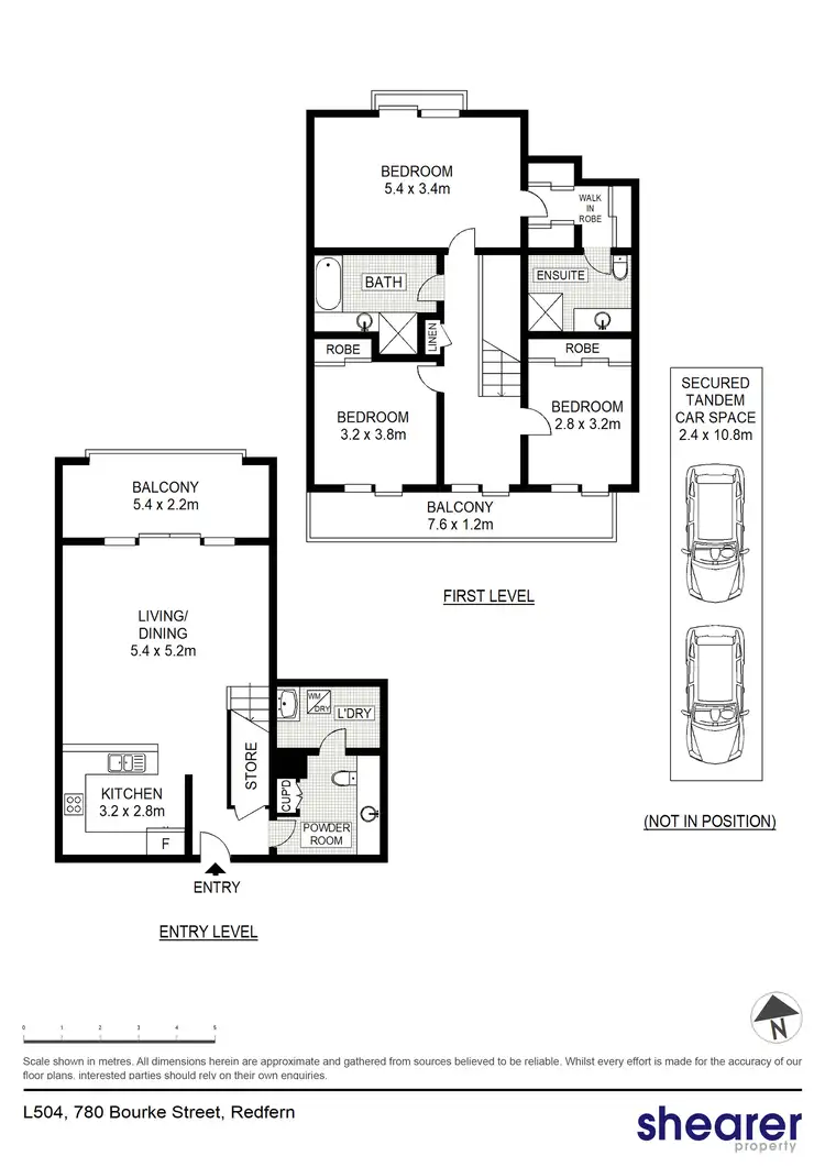 Floorplan of Homely unit listing, L504/780 Bourke Street, Redfern NSW 2016