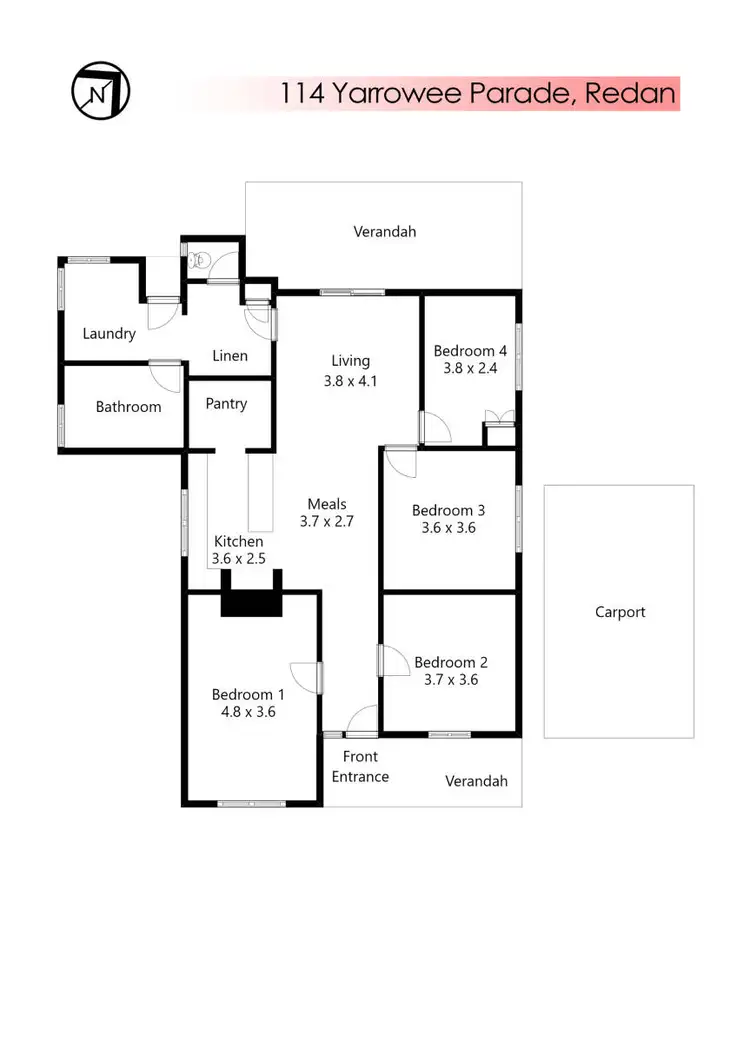 Floorplan of Homely house listing, 114 Yarrowee Parade, Redan VIC 3350