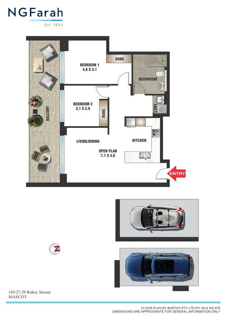 Floorplan of Homely apartment listing, 103/27-29 Robey Street, Mascot NSW 2020