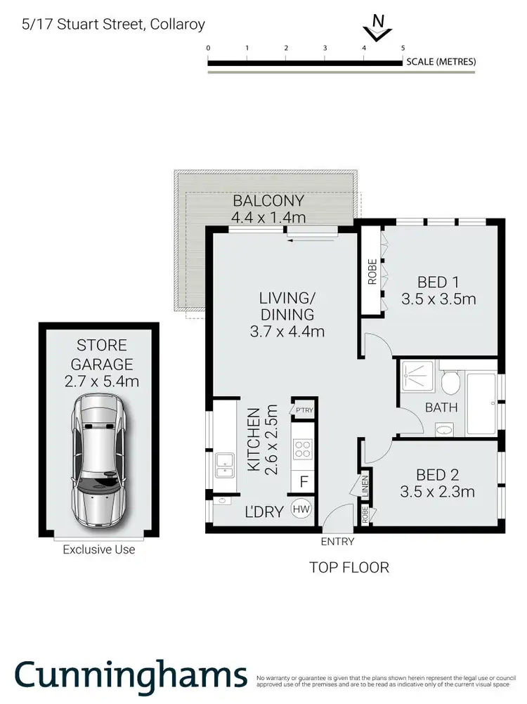 Floorplan of Homely unit listing, 5/17 Stuart Street, Collaroy NSW 2097