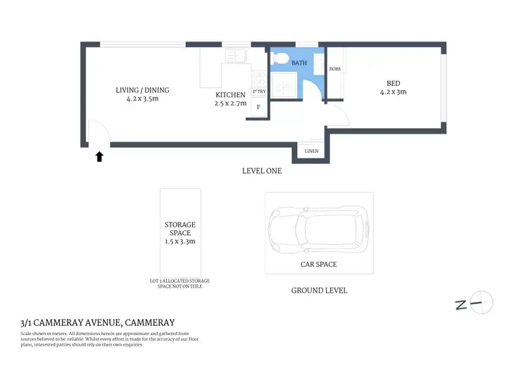 Floorplan of Homely apartment listing, 3/1 Cammeray Avenue, Cammeray NSW 2062