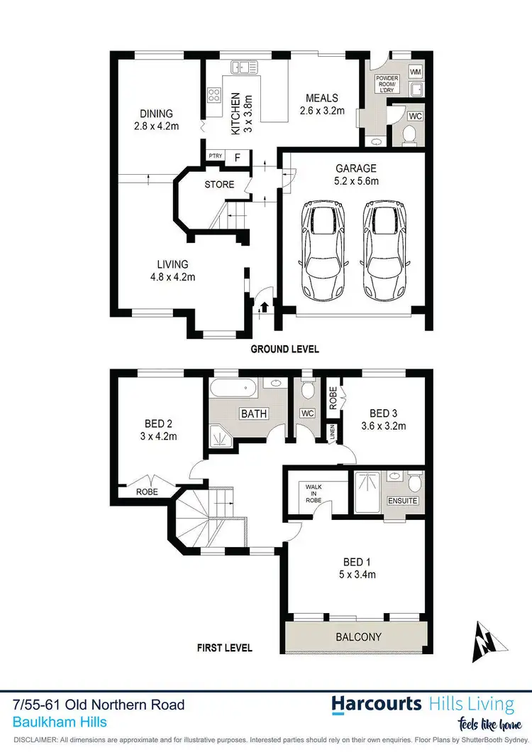 Floorplan of Homely townhouse listing, 7/55-61 Old Northern Road, Baulkham Hills NSW 2153