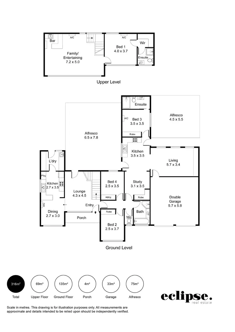 Floorplan of Homely house listing, 20 Katarama Road, Fairview Park SA 5126