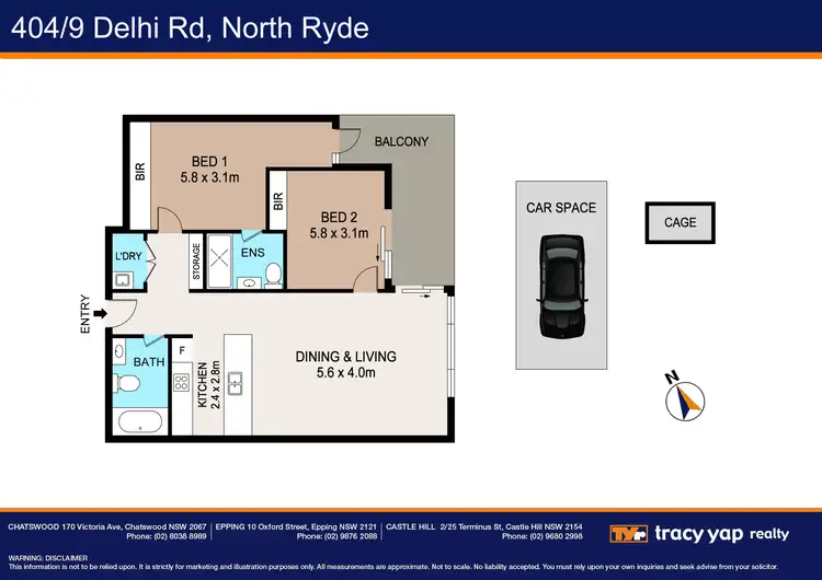 Floorplan of Homely apartment listing, 404/9 Delhi Road, North Ryde NSW 2113