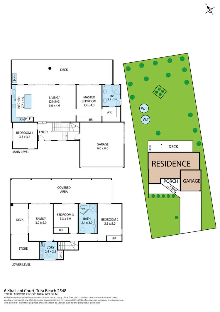 Floorplan of Homely house listing, 6 Kira Lani Ct, Tura Beach NSW 2548